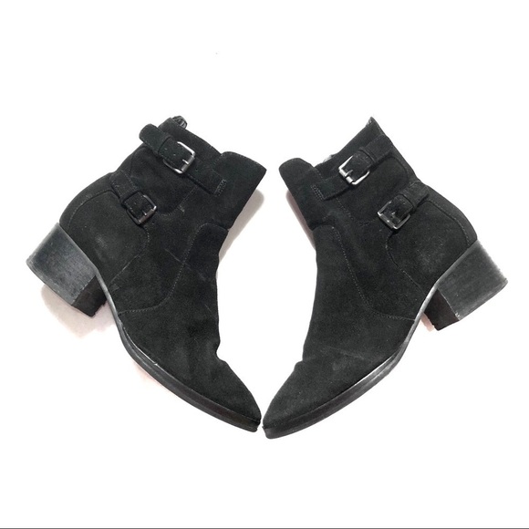 Via Spiga Oaklyn Leather Boots 6.5 Moto Ankle - Picture 1 of 7